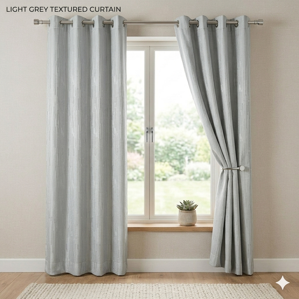2 Pieces Velvet Eyelet Curtains